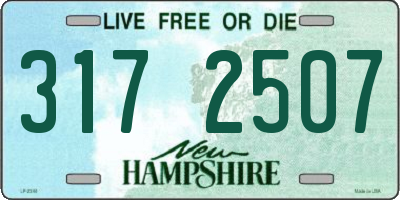 NH license plate 3172507