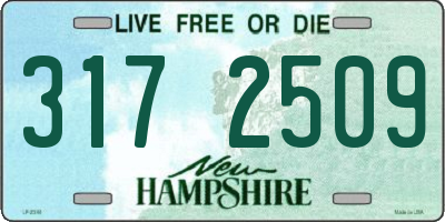 NH license plate 3172509
