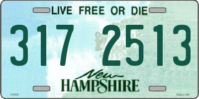 NH license plate 3172513