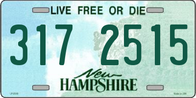 NH license plate 3172515