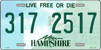 NH license plate 3172517
