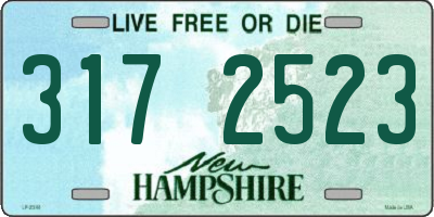 NH license plate 3172523
