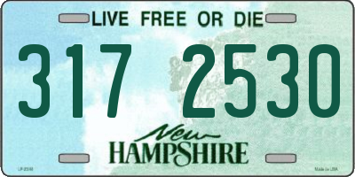 NH license plate 3172530