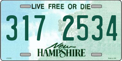 NH license plate 3172534