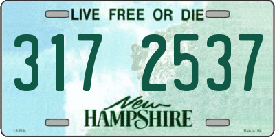 NH license plate 3172537