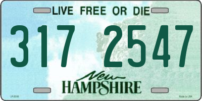 NH license plate 3172547
