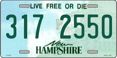NH license plate 3172550