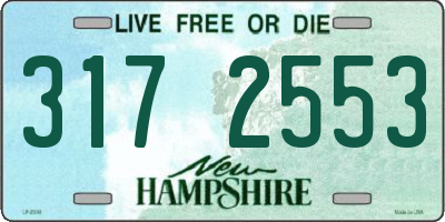 NH license plate 3172553