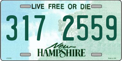 NH license plate 3172559