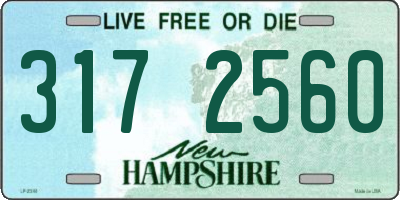 NH license plate 3172560