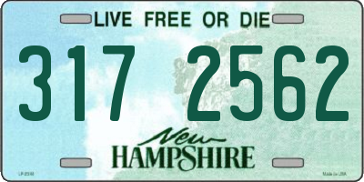 NH license plate 3172562