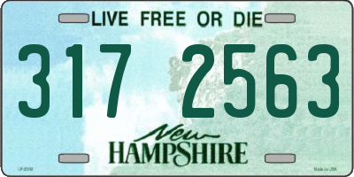 NH license plate 3172563