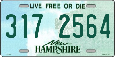 NH license plate 3172564