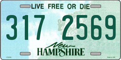 NH license plate 3172569