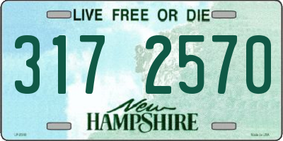 NH license plate 3172570