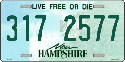 NH license plate 3172577