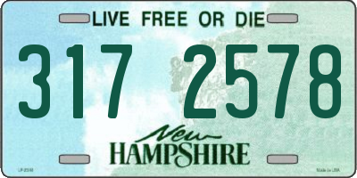NH license plate 3172578