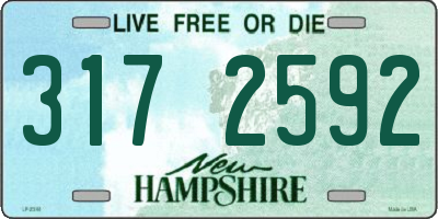 NH license plate 3172592