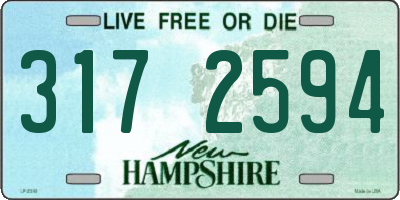 NH license plate 3172594