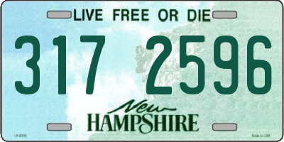 NH license plate 3172596