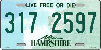 NH license plate 3172597
