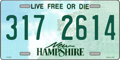 NH license plate 3172614