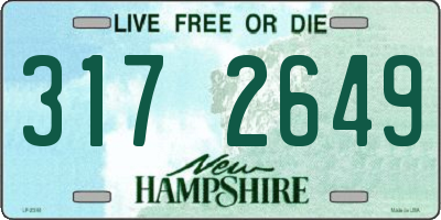 NH license plate 3172649