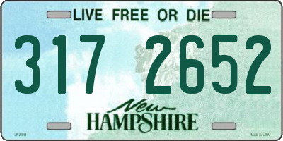 NH license plate 3172652