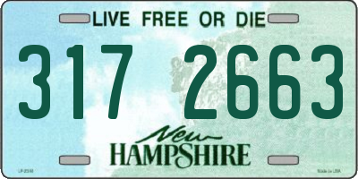 NH license plate 3172663