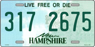 NH license plate 3172675