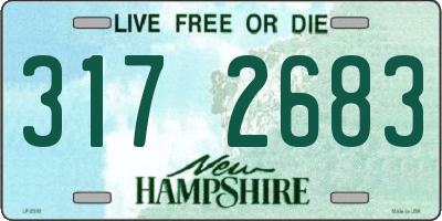 NH license plate 3172683