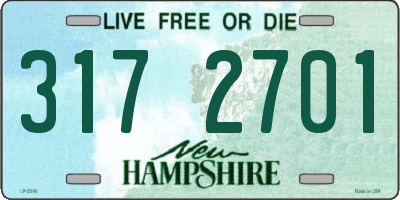 NH license plate 3172701