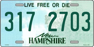 NH license plate 3172703