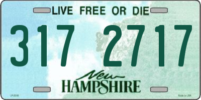 NH license plate 3172717