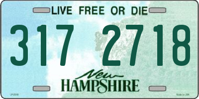 NH license plate 3172718