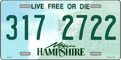 NH license plate 3172722