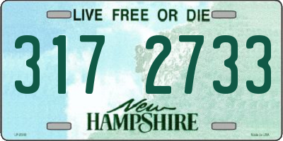 NH license plate 3172733