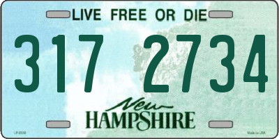 NH license plate 3172734