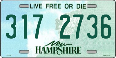 NH license plate 3172736
