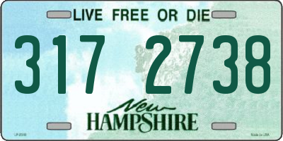 NH license plate 3172738