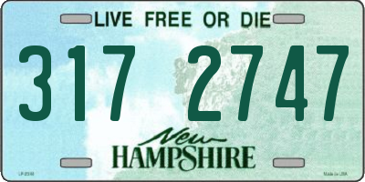 NH license plate 3172747
