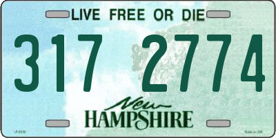 NH license plate 3172774