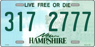 NH license plate 3172777
