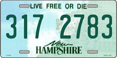 NH license plate 3172783