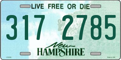 NH license plate 3172785