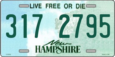 NH license plate 3172795