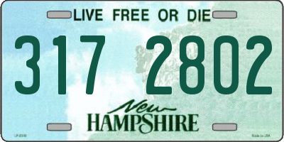NH license plate 3172802