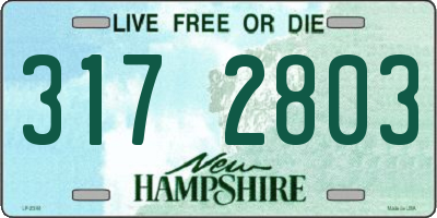 NH license plate 3172803