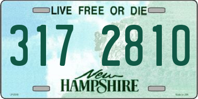 NH license plate 3172810