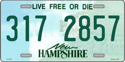 NH license plate 3172857